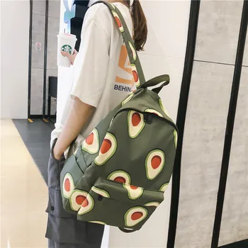 

2020 Ladies New Avocado School Bag Korean Student Outdoor Backpack Harajuku Backpack Large Capacity