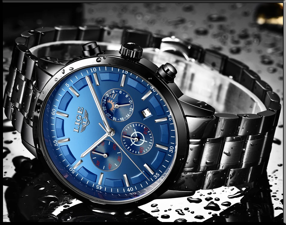 2022 New LIGE Watches Men quartz Top Brand Analog Military male Watches Men Sports army Watch Waterproof Relogio Masculino+Box