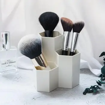 

Cosmetic Brush Organizer Box 3 Lattices Makeup Cosmetic Holder Make Up Tools Boxes Makeup Table Organizer Display Rack Kits