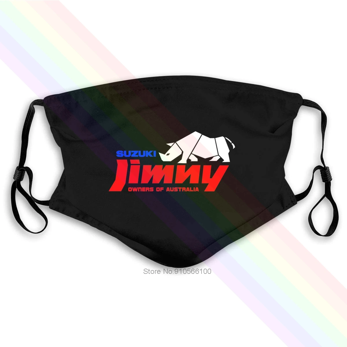 Suzuki Jimny Owners of Australia Logo Classic Black Washable Reusable Mask With 2Pcs PM2.5 Filters 5 Layers | Аксессуары для