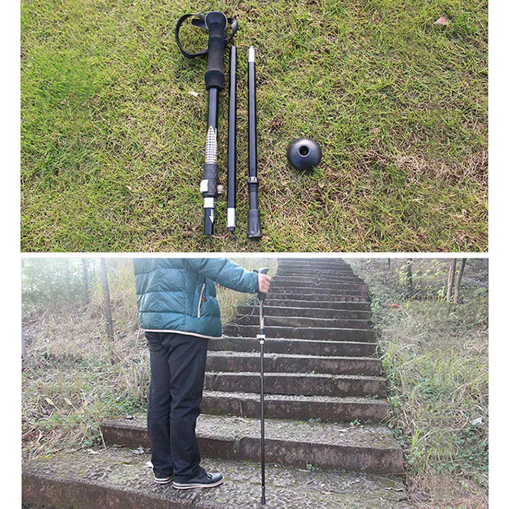 Pólos de Trekking Pólos de Esqui de Alumínio Telescópico ao ar Resistente ao Desgaste Pólos Trekking Caminhadas Ajuste Livre 5-seção 5 High Quality Esporte e Lazer