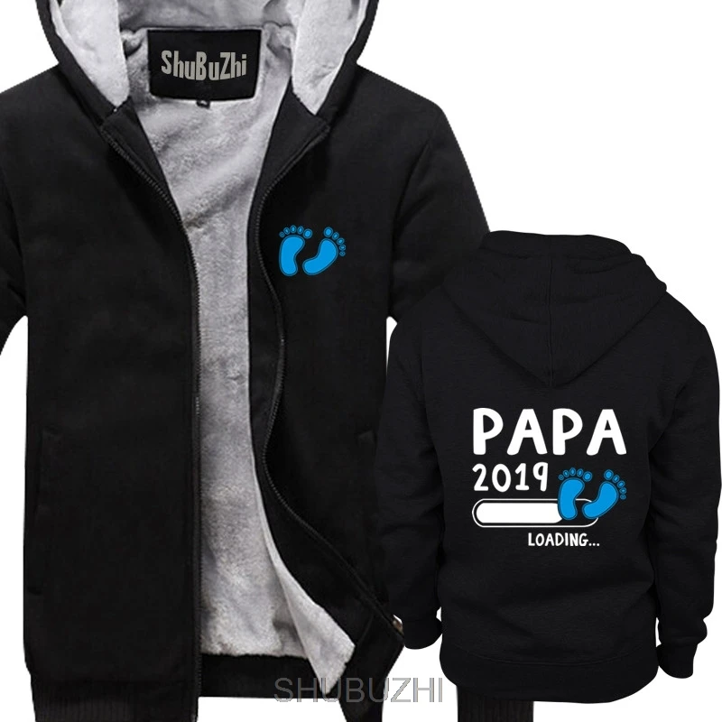 Зимняя толстовка с капюшоном Papa Opa Onkel shubuzhi loading Geschenk мех верденден папа опа ваше письмо дизайн толстые толстовки sbz4449 - Цвет: thick black