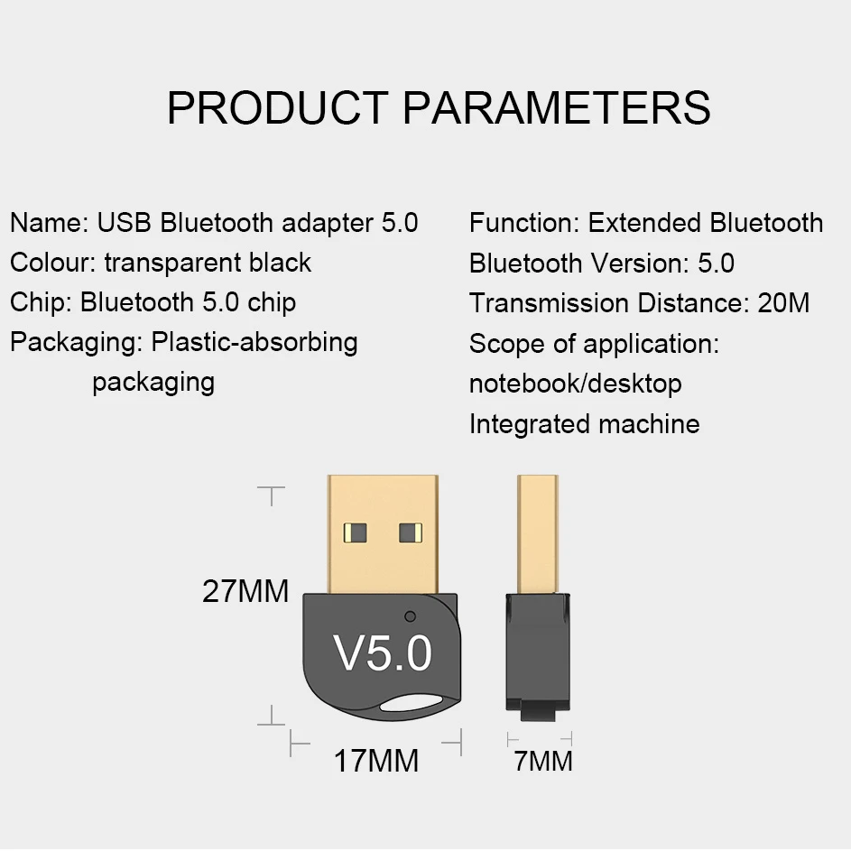 VAORLO USB Bluetooth адаптер стерео мини 5,0 передатчик для ПК компьютер Ноутбук файл аудио фото приемник Мини Bluetooth ключ