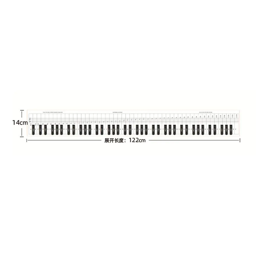 Piano and Keyboard Note Chart for Behind the Keys 88 Keys Piano ...