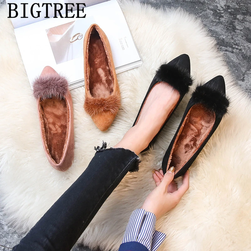 black fur loafers