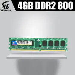 VEINEDA памяти оперативная память модуль настольных компьютеров и DDR2 4 Гб PC6400 533 667 МГц 4G DDR2 совместим с 800 МГц 240pin