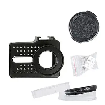 

Yiwa for Xiaomi Yi 4k Accessory Aluminium Alloy Metal Housing Frame Protective Case+UV filter for Xiao Yi 4k Action Camera r30
