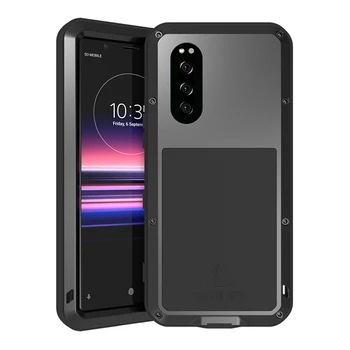 

360 Full Body Case For Sony Xperia 5 Case Shockproof Aluminum Metal Rugged Armor Cover Sony Xperia 5 Cover With Gorilla Glass
