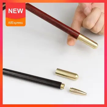 

1pcs Brass Sandalwood Sign Pen Ball Pen Wooden Metal Pen Pens Stationery Gift For Children Pen Writing Office Business Sign J3O7