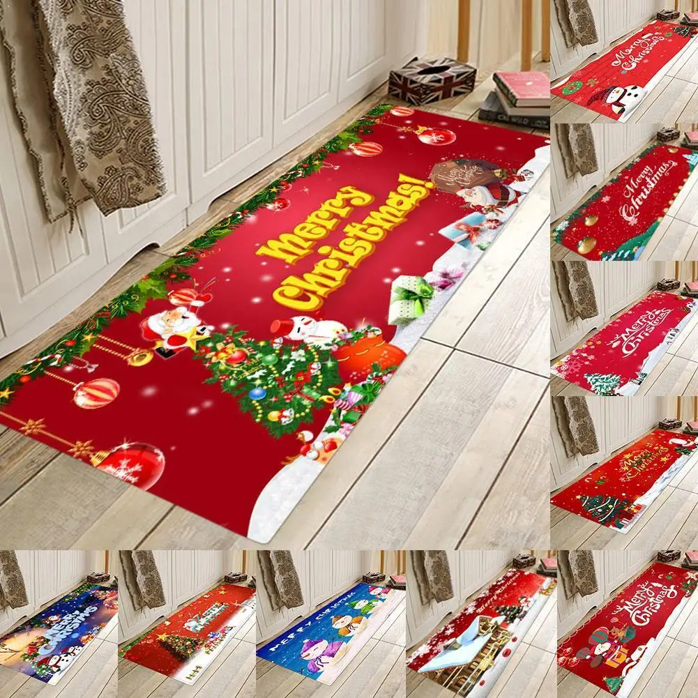 

Christmas Decoration Mat For Floor Entrance Anti-Slip Bedroom Doormat Rug New Carpet Home Year Long Absorbent Decor Mat Bat D5P2