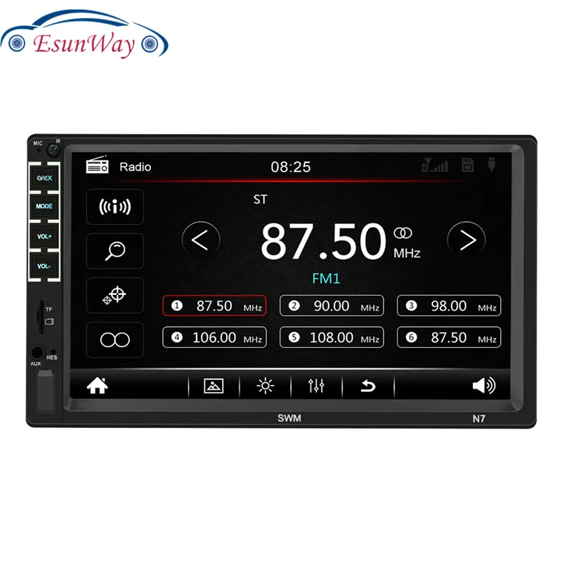 N7 2 Din автомагнитола " HD плеер MP5 сенсорный экран цифровой дисплей Bluetooth Мультимедиа USB 2din Авторадио автомобильный резервный монитор