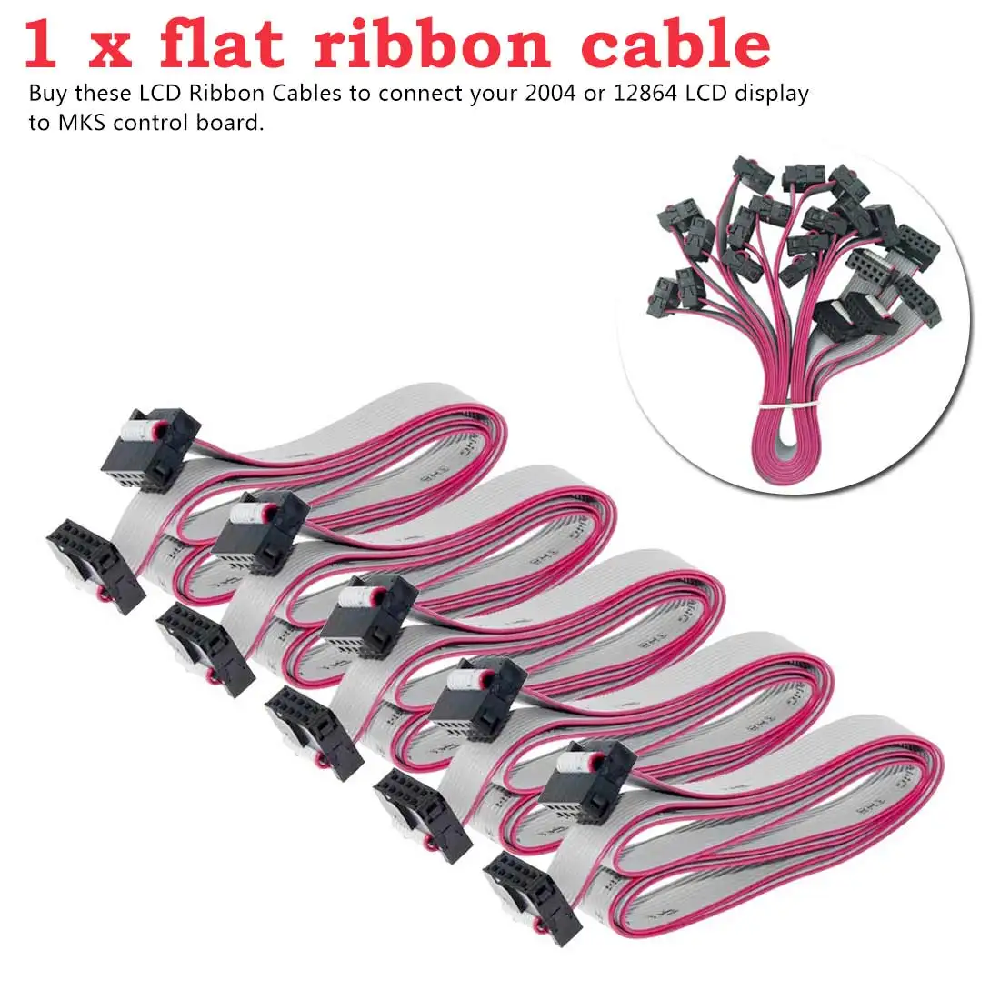 

3D Printer Accessories Motherboard Display Screen Line for Prusa Ramps RepRap Anet i3 FT5 3D Flat Ribbon Date Cable Lead