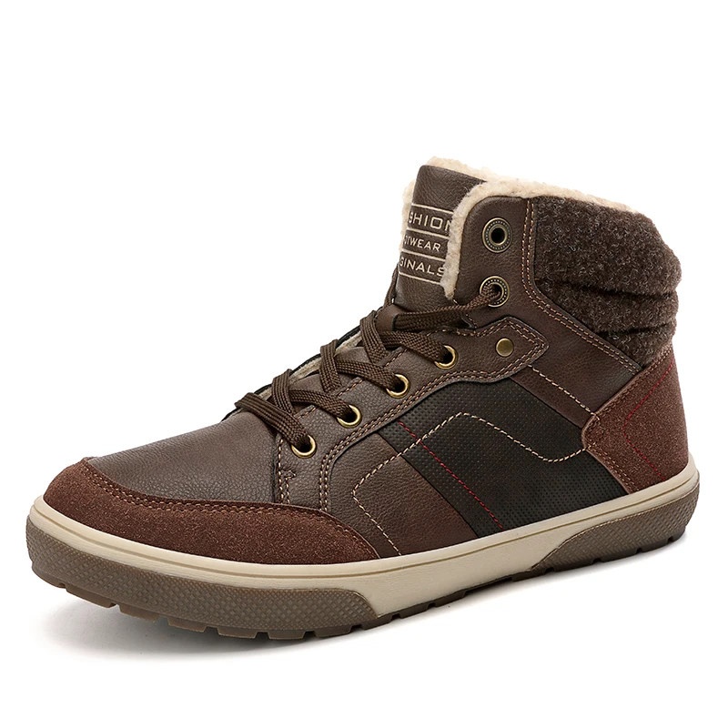 

EUDILOVE 2019 Fashion Winter With Fur Snow Boots For Men Sneakers Male Shoes Adult Casual Quality Rubber Ankle Warm Boots %A9708