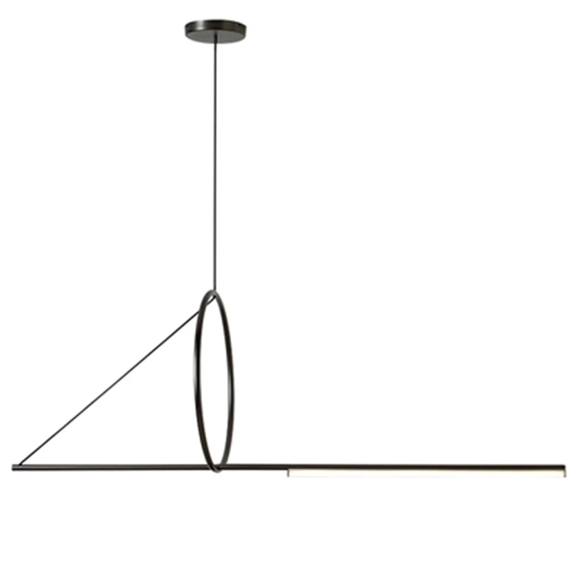 

Postmodern Minimalist Geometric Line LED Acrylic Pendant Lights Lighting Loft Art Restaurant Triangle Indoor Decor Pendant Lamp