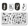 For Nail Stamp MouTeen055 Crack Snake Broken Bottle Eye Nail Stamping Plates Manicure Set For Nail Art Stamper 1