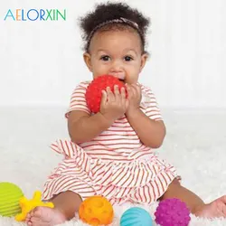 Pelota de mano para bebé, juguete suave para desarrollar los sentidos táctiles del bebé, Bola de entrenamiento para bebé, bola antiestrés, 4 unids/lote