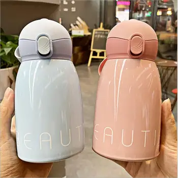 

ZPUNICH Thermocup Bouncing Cover Bottle Vacuum flask Flamingo Pattern Thermal Mug Travel ThermoCup 304 Stainless Steel 320ml