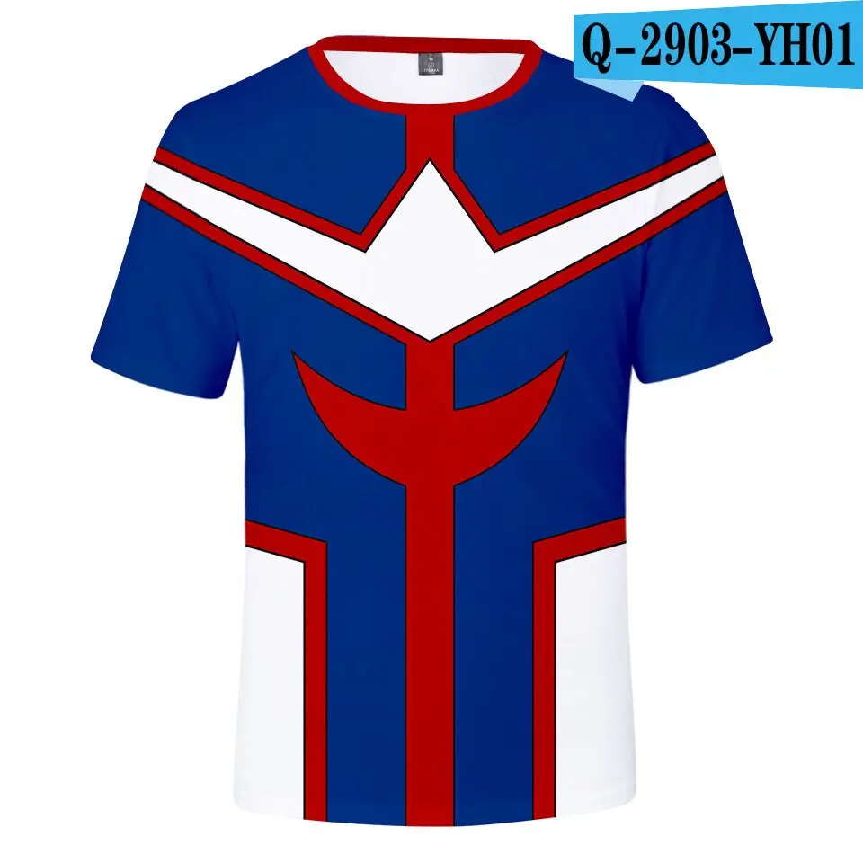 2019 New My Kids Hero Academia 3D T Shirt Boy/Gril Summer Fashion Manica Corta Stampa 3D My Hero Academia Anime T Shirt Top