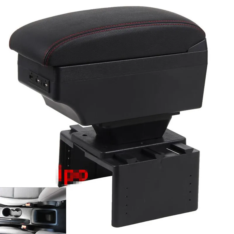 CONSOLE CENTRALE BRACCIOLO centrale per Ford Focus MK2 2005 - 2011 bracciolo nero EUR 33,82