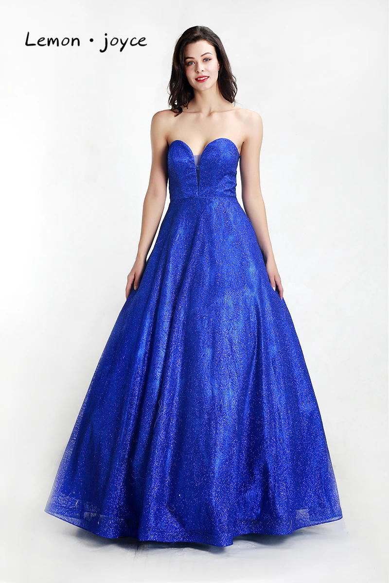 Lemon joyce Elegant Prom Dresses Long 2020 Sexy Sweetheart Simple A-line Party Gowns Evening Dress