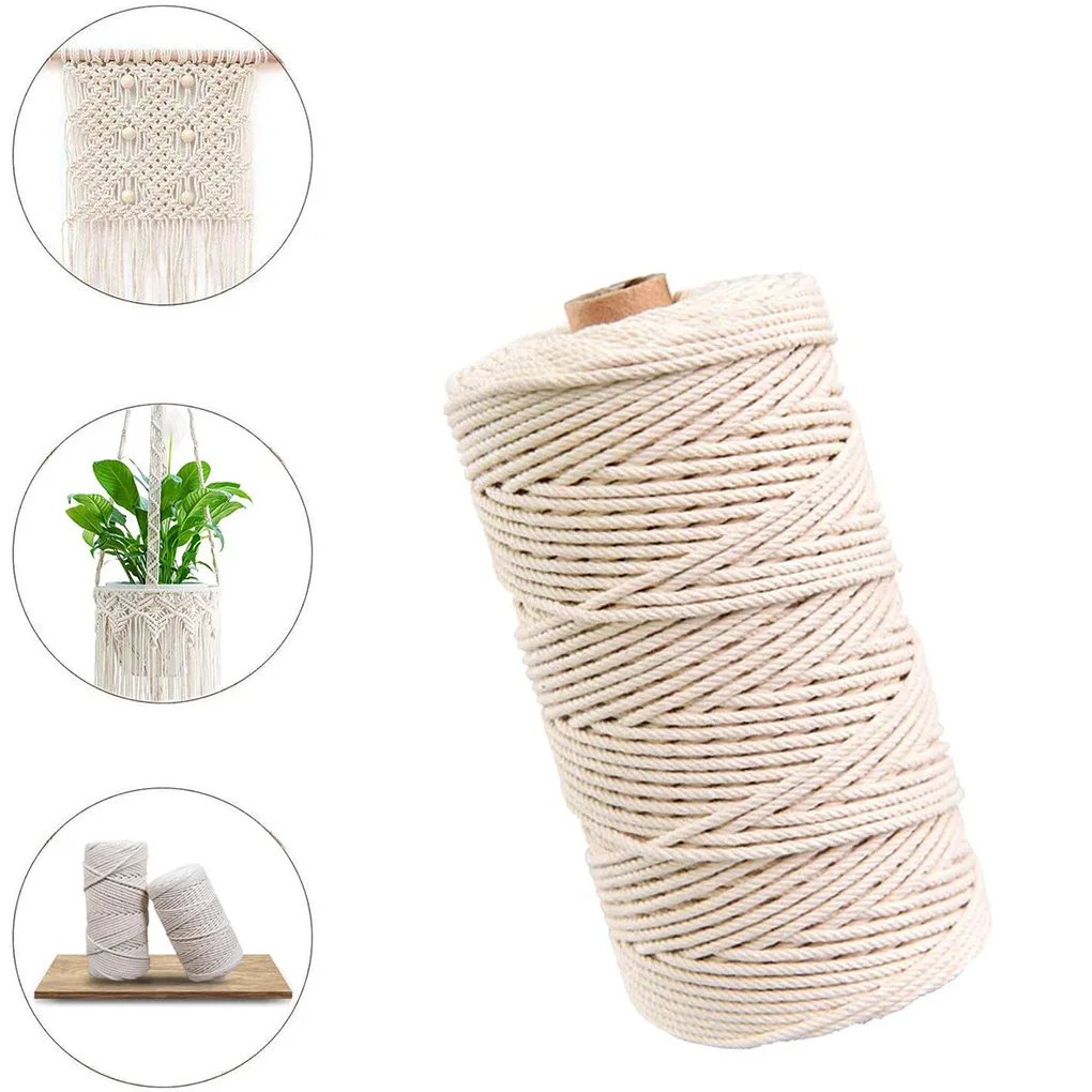 Handwork Braided Cotton Thread Home DIY Woven Cord Handicraft Tapestry Hanging Blanket Braided Thread