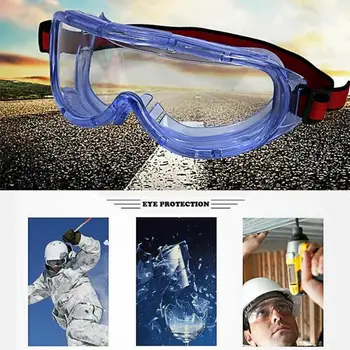 

Unisex Safety Goggles Eye Protection UV Protection Scratch-resistant Cycling Glasses Clear Anti-Fog Work Protective Sunglasses
