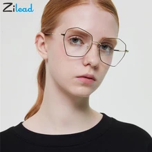 Zilead Модные мужские Wo мужские ретро очки с металлической оправой винтажные линзы очки Мужские Женские Простые зеркальные оптические оправы для очков