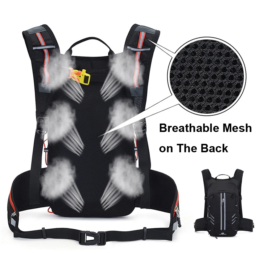 Discount NEWBOLER Bicycle Bag 10L Cycling Backpack Breathable Ultralight MTB Bike Water Bag Climbing Hiking Hydration Waterproof Backpack 2