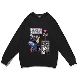 Sudadera con estampado clásico de JoJo's Bizarre Adventure para hombre, Jersey Unisex de estilo de tendencia japonesa, moda