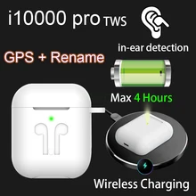 i10000Pro tws Air2 gps позиционирование название изменение Смарт сенсор беспроводной Bluetooth наушники pk i200 i500 i9000pro H1 1536u