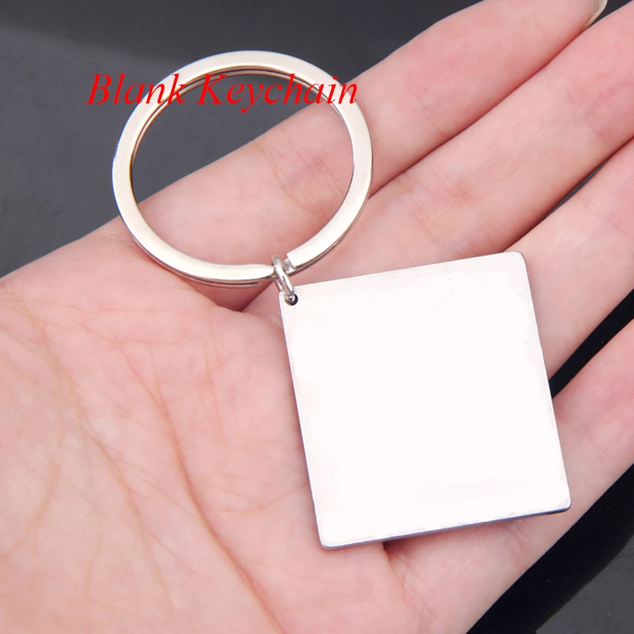 Blank 30mm Keychain Titanium Steel Double Mirror Keyring For Couples Women Men Boyfriend Husband Anniversary Gift DIY Key Fob | Украшения и