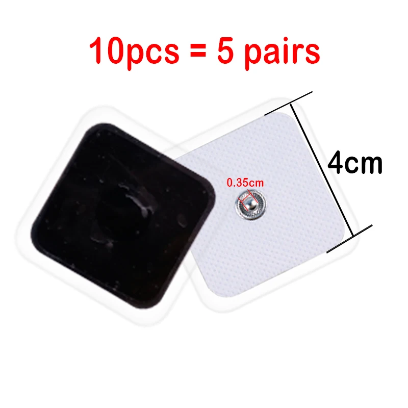 10pcs 4x4cm 10 шт. EMS электрода колодки для электрических Tens акупунктуры Цифровая терапия машина для похудения Электрический массажер для тела частота патч - Цвет: 10pcs 4x4cm