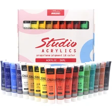 Pintura acrílica do pigmento da fibra do prego das cores do conjunto da pintura 36ml para a roupa