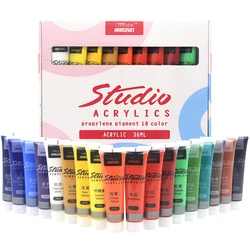 36ML Acrylic Paint Set Colors Fabric Paint for Clothing Textile nail fiber pigment acrylic paints for painting big Art supplies
