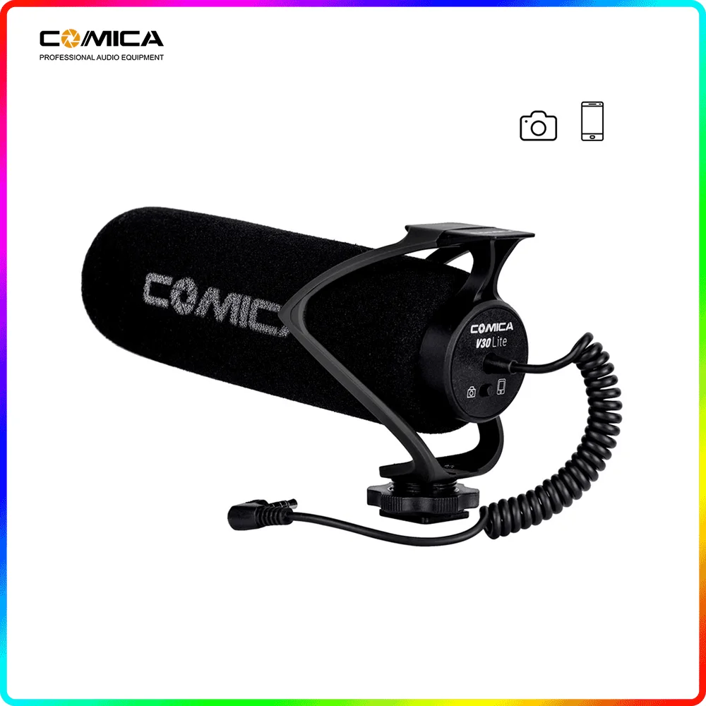 Микрофон для камеры Comica CVM-V30 Lite микрофон записи видео на телефоне Canon Nikon Sony Fuji DSLR s