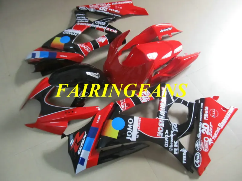 Литьевая форма обтекателя кузова для GSXR1000 07 08 GSX-R GSXR 1000 K7 2007 2008 красный черный Обтекатели+ подарки SK35