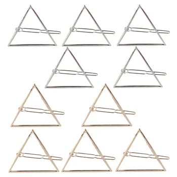 

Hollow Triangle Geometric Metal Hairpin Hair Clip Clamps Accessories Barrettes Bobby Pin Ponytail Holder Statement Headwear Head
