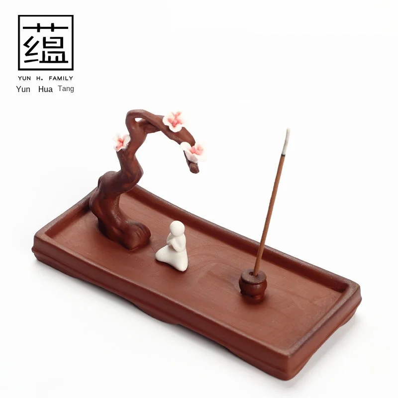 Креативный обратного потока горелка для благовоний с фиолетовым песком-палочка