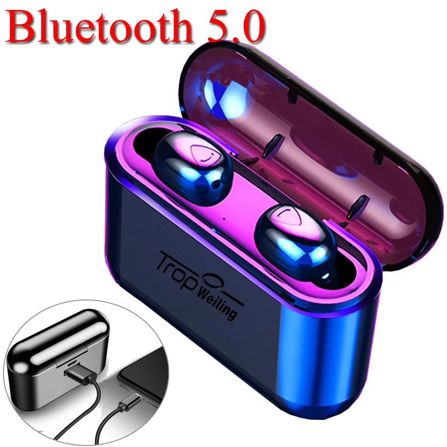 Беспроводные наушники TROP WEILING Mini Dual V5.0 Bluetooth 3D стерео звук с двойным микрофоном и