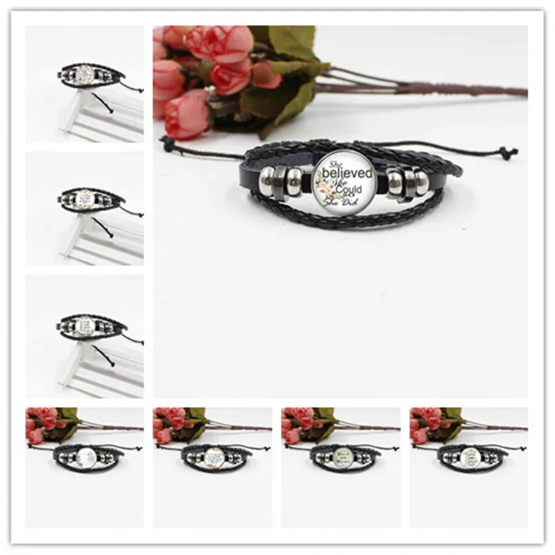 2019 горячая Распродажа модный Библейский стих Хрустальный тканый кожаный