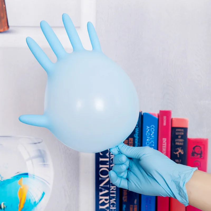 Горячая 3с-100 шт/упаковка одноразовые нитриловые перчатки водонепроницаемые перчатки для экзамена Ambidextrous для медицинского дома перчатки(S