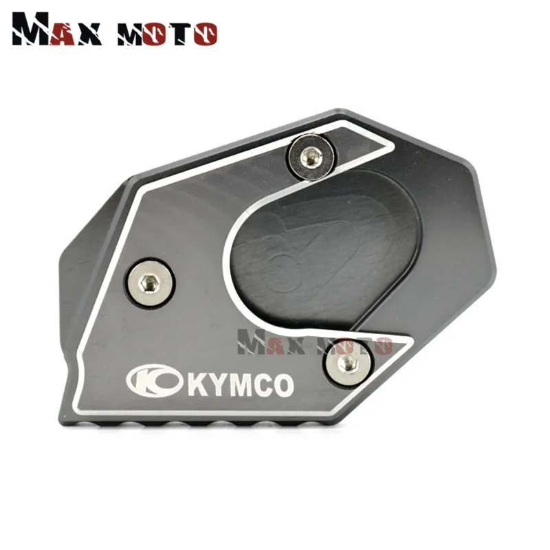 Для KYMCO Xciting 250 300 400 Xciting250 Xciting300 мотоциклетная боковая подставка увеличитель пластина подставка увеличение расширение с логотипом - Цвет: Titanium