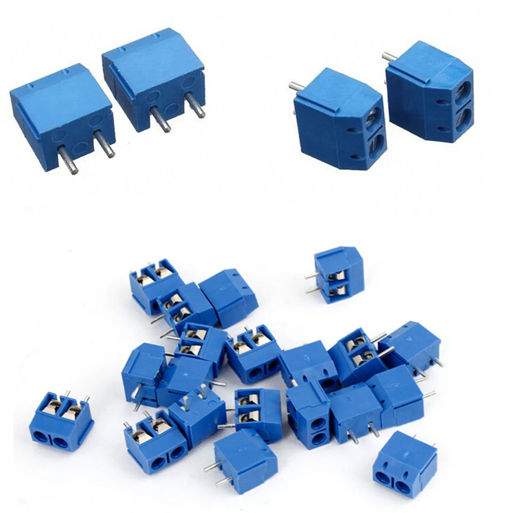 

10/20Pcs/lot KF301-2P 5.08mm Terminals Blue Screw Terminal Connector 2P Electrical Supplies Wholesale