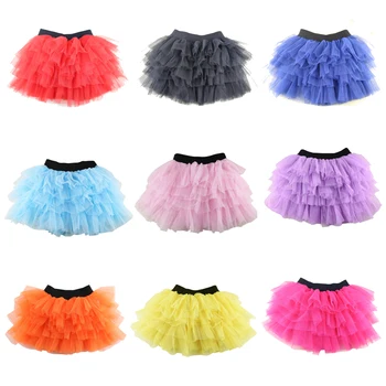 

new Black Color Cotton Tulle Skirt Baby Girl Skirts Toddler Kids tutu Skirts 3-8 years pettiskirt