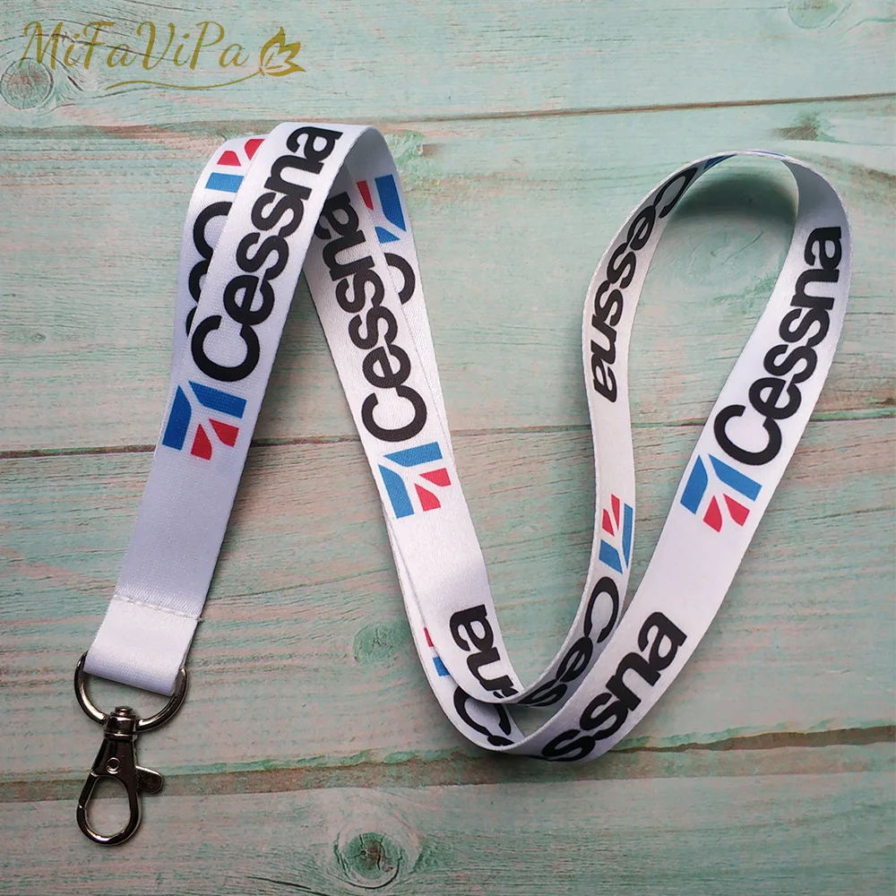 Aviation-Themed Polyester Neck Strap Keychain Gift
