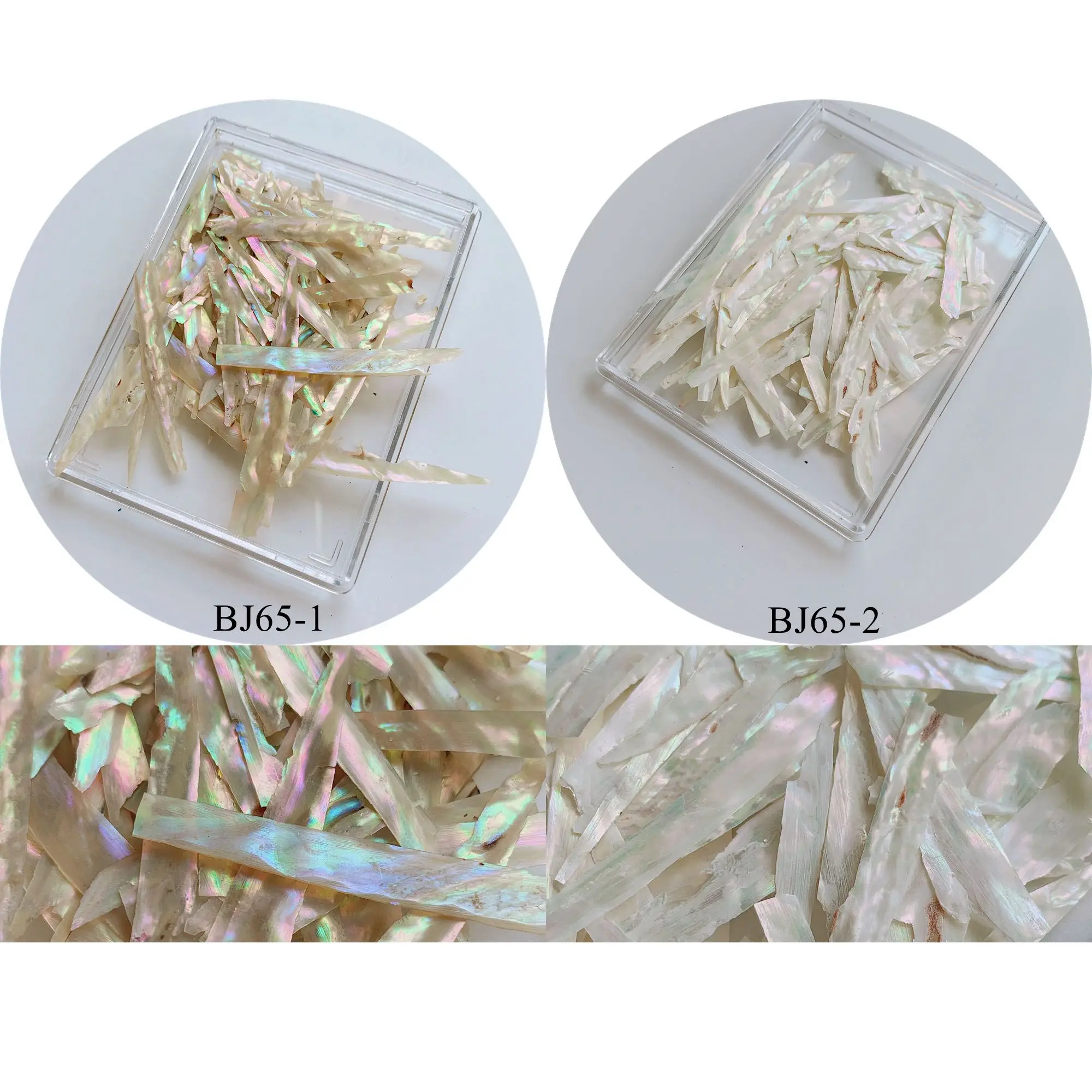 

1Box Nail Art Long Pieces Shell Pieces 2 colors Good Quality Shell Pieces Bj65