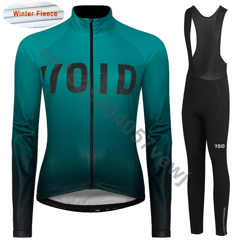 Многоцветный Велосипедная футболка VOID pro team, зимний теплый флисовый комплект с длинным рукавом, ropa ciclismo, одежда для триатлона, одежда для велоспорта - Цвет: Многоцветный