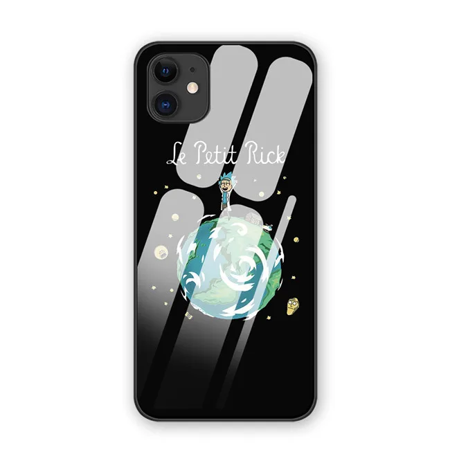 Новые чехлы Rick and Morty для iphone 7 8 6 6S Plus Роскошный чехол из закаленного стекла для телефона iphone 11 11Pro X XR XS MAX - Цвет: 12