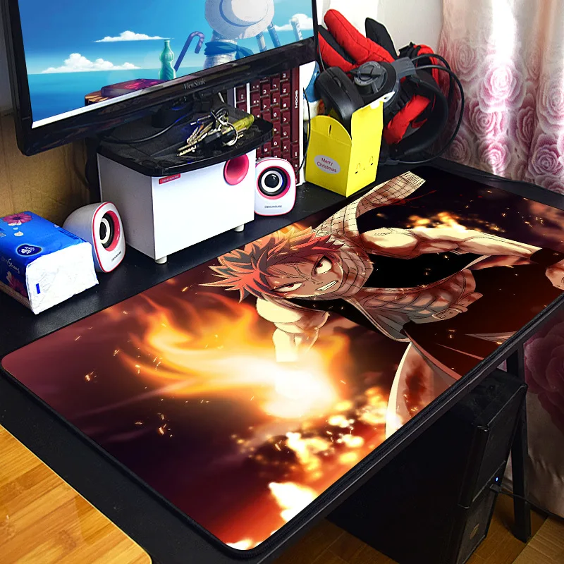 Japan Anime Computer Keyboard Table Mat Black Lock Edge Fairy Tail Sexy Girl HD Custom Gaming Mouse Pad Rubber Non-slip | Игрушки и