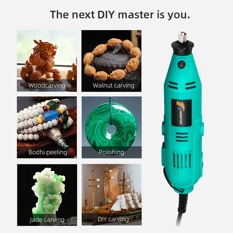 Tungfull Electric Drill Dremel Grinder Mini Polishing Machines With Grinding Accessories Set Electric Rotary Tool Mini Drill 6